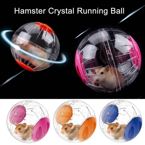 Hamster Exercise Ball Silent Hamster Wheel Small Animals Transparent Ball For Dwar Rat Relieves Boredom And Increases Activity (6 Inch, Pink)