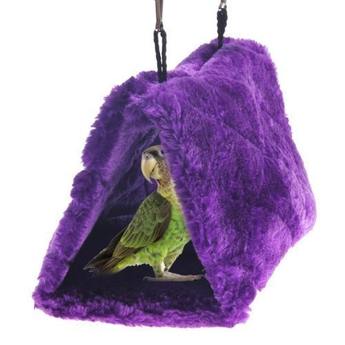 Pesp Pet Bird Nest Hammock Hanging Cave Cage Plush Snuggle Happy Hut Tent Bed (Large)