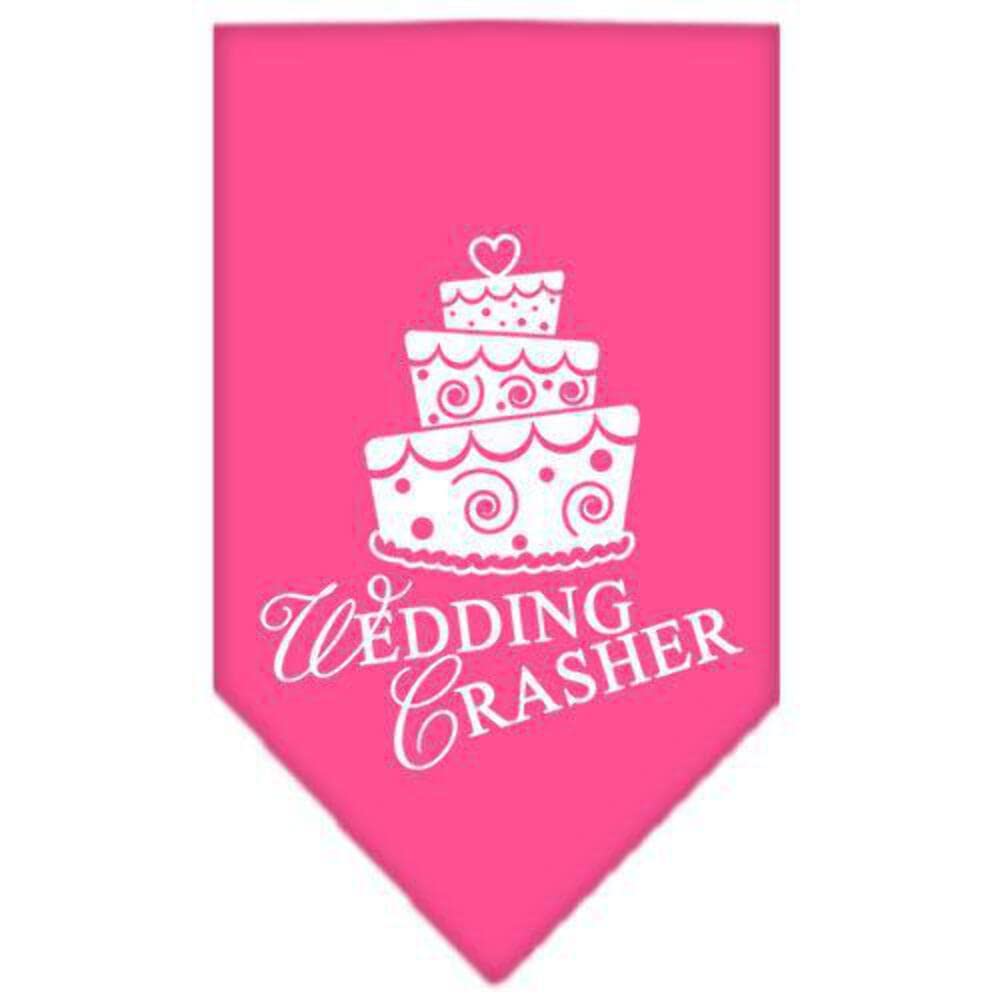 Mirage Pet Products Wedding Crasher Screen Print Bandana, Large, Grey