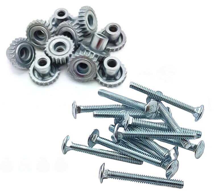 Pet Carrier Dog Kennel Metal Fasteners Nuts Bolts Replacements (1-3/4' Long Bolts, 16 Pack)