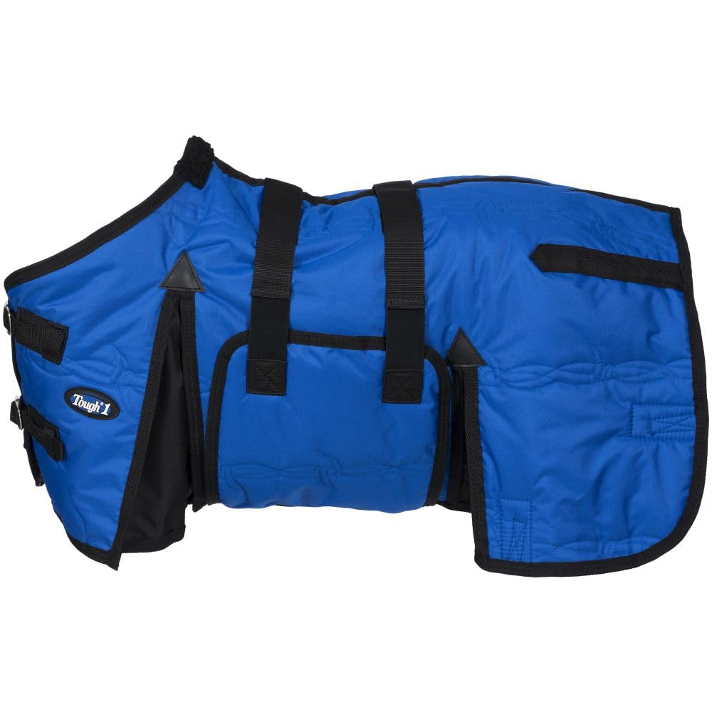 Tough 1 600D Miniature Stable Blanket With Belly Wrap, Royal Blue, 51-Inch