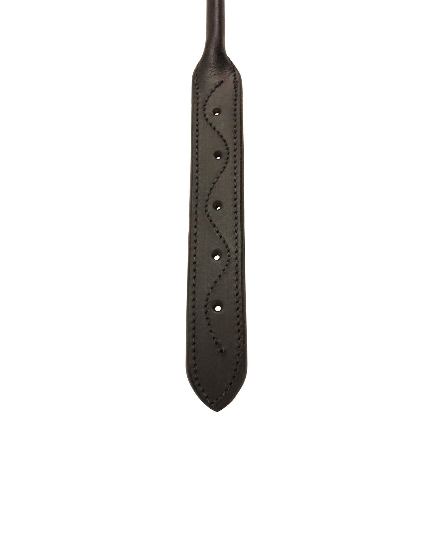 Cutenfuzzy Round Rolled Fancy Leather Dog Collar, Black, 8''