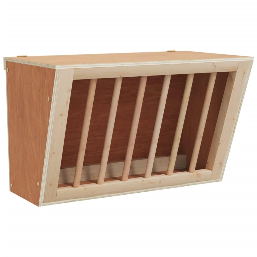 vidaXL Rabbit Hay Feeder, Bunny Hay Holder Dispenser, Wooden Food Feeding Rack for Rabbit Guinea Pig Chinchilla Hamster, Solid W