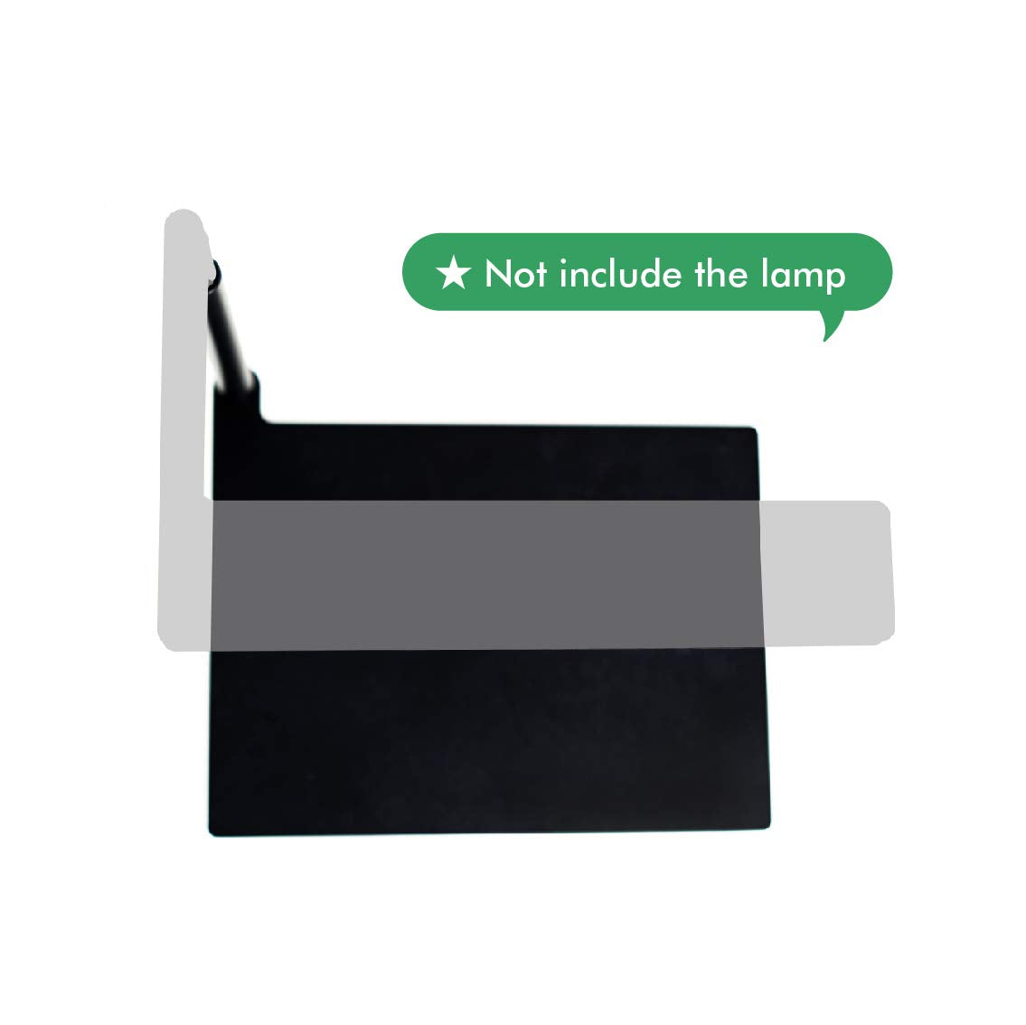 Onf Extension Stand Holder For Flat Nano Or Flat Nano Plus Aquarium Led Light, Fish Tank Plant Lamp, Adjustable Tank Mount, Extendable Bracket Fixture Kit (Not Including The Lamp) (Black)