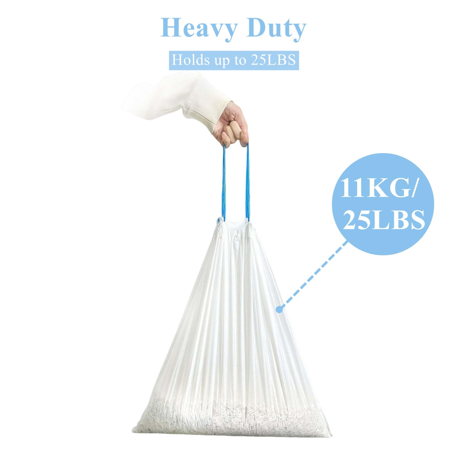 Cat Litter Box Liners With Drawstring - Litter Robot Waste Bags Heavy Duty, Extra Thick Trash Bags For Automatic Cat Litter Boxe