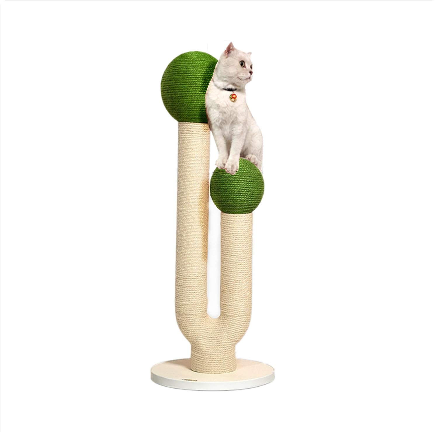 Shengocase Aesthetic Modern 45.3 Tall And Large Themed Cactus Cat Tree Tower Cat Climbing Scratching Post Sisal, Ball Scratche