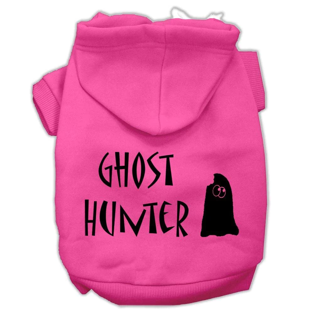 Mirage Pet Products Ghost Hunter Screen Print Pet Hoodies, Medium, Red/Black Lettering