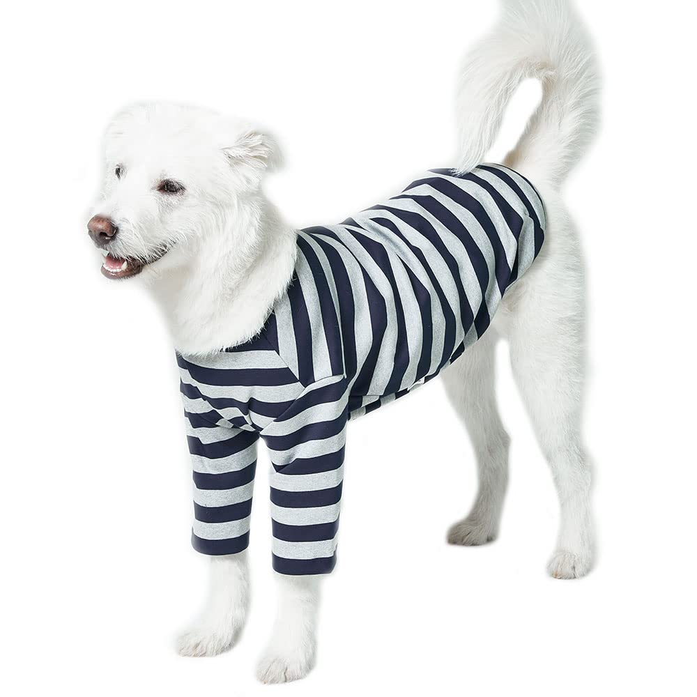 Lucky Petter Dog Cotton Shirts For Small And Large Dogs Rugby Striped T-Shirts Soft Breathable Dog Shirt Pet Clothes (X-Large, G