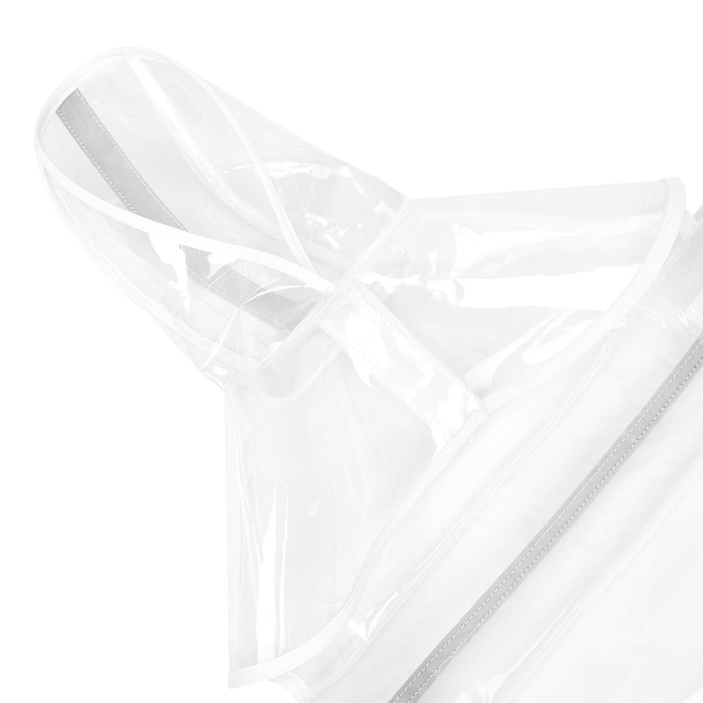 Hde Dog Raincoat Hooded Slicker Poncho For Small To X-Large Dogs And Puppies Clear - L