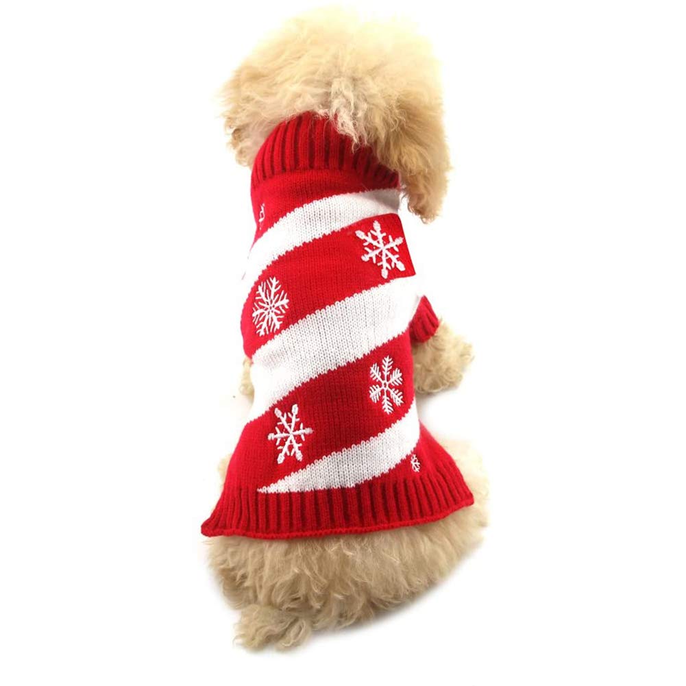 Nacoco Dog Snow Sweaters Snowman Sweaters Xmas Dog Holiday Sweaters New Year Christmas Sweater Pet Clothes For Small Dog And Cat (Snow, M)