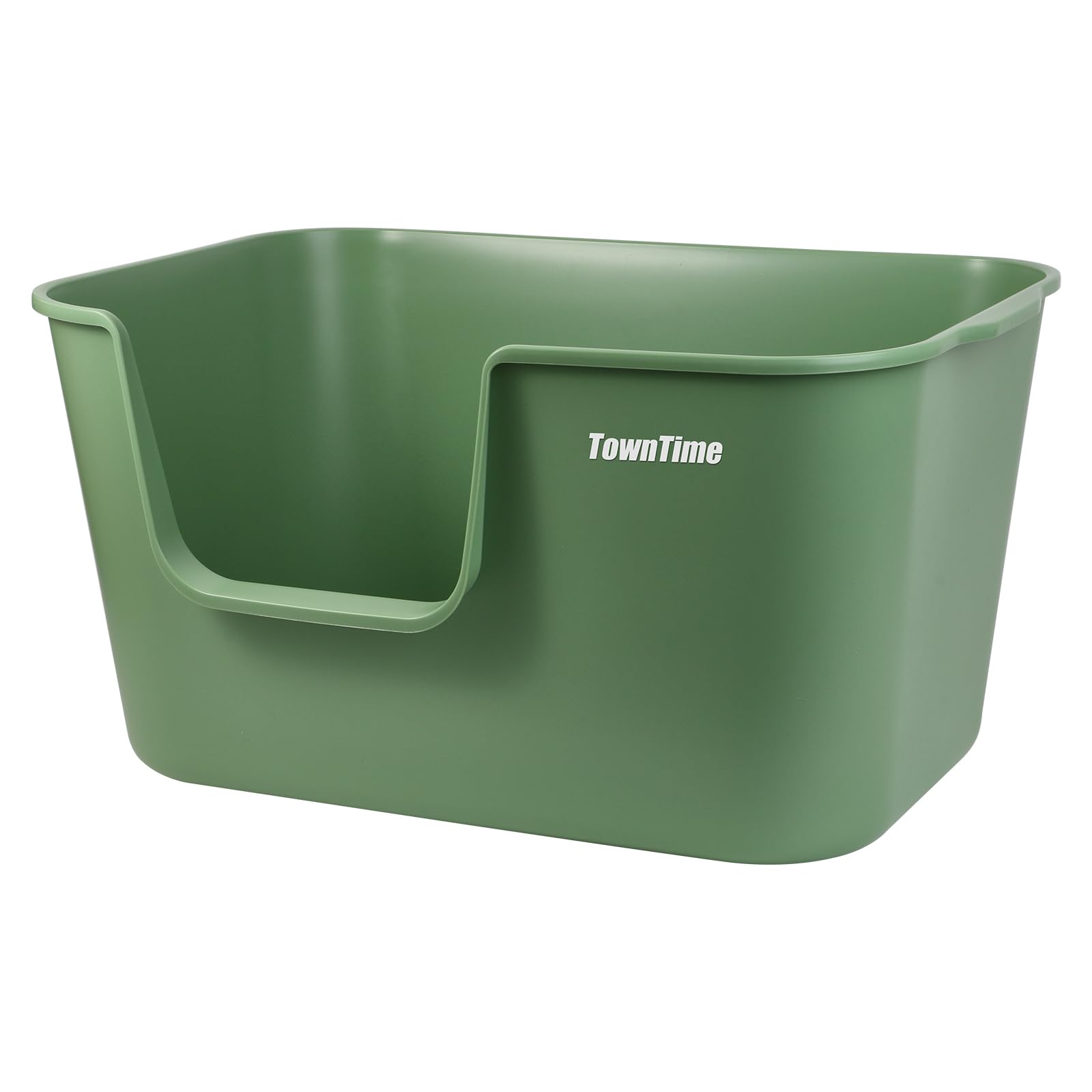 TownTime Extra Large Litter Box with High Sides 24.60'' Lx16.92 Wx12.99 H,Anti-Splashing Kitty Litter Box,Tool-Free Assembly,Mul