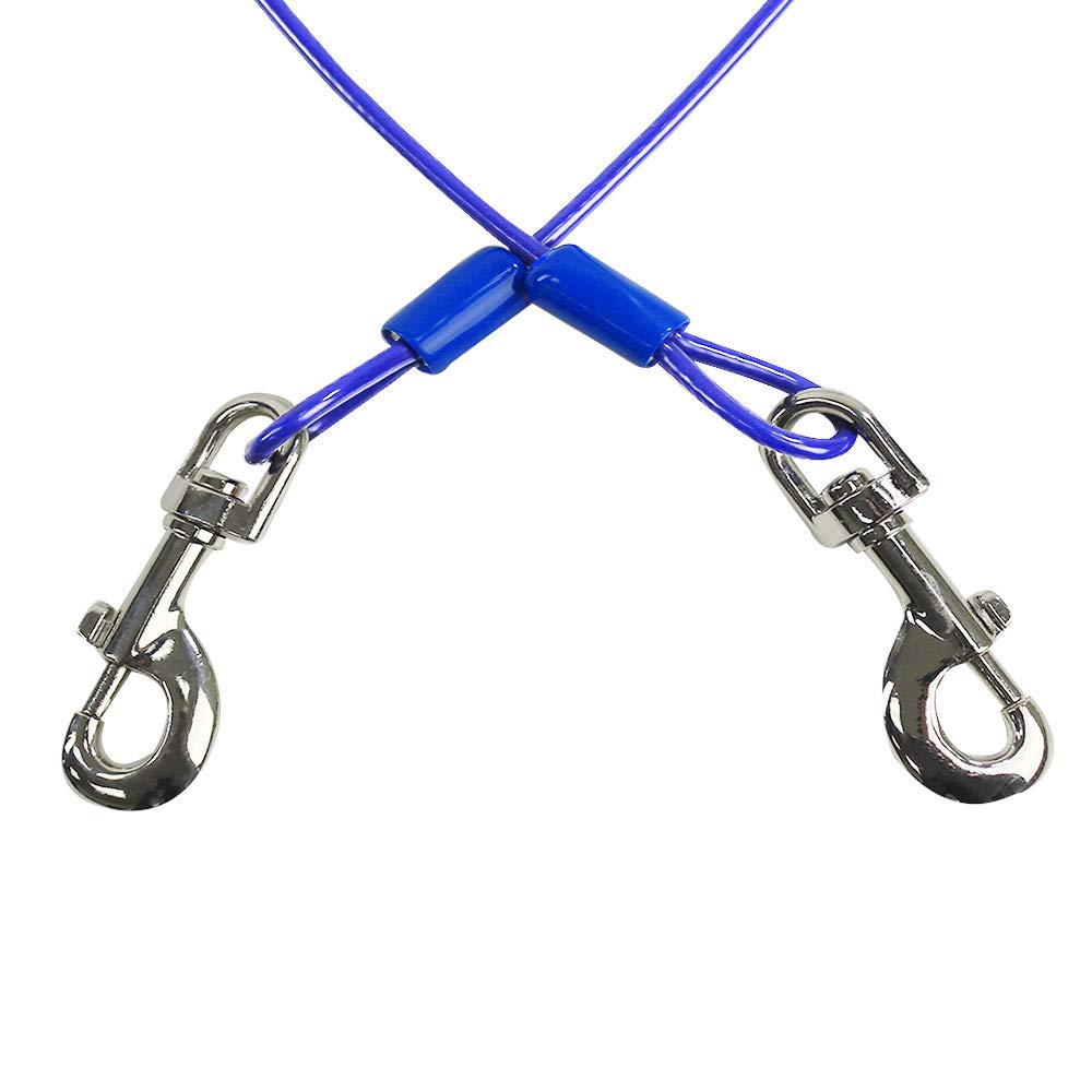 Bv Pet Medium Tie Out Cable For Dog Up To 60 Pound, 25-Feet, Blue, Single, Bv-Pe-Tc-25Ft-Blu-Md