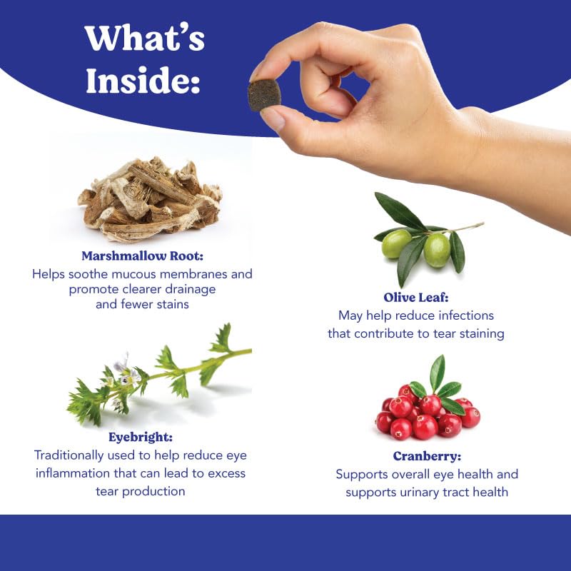 ANGELS  EYES Natural Tear Stain Prevention Soft Chews for Dogs | Chicken Flavor| For All Breeds | No Wheat No Corn | Daily Supp