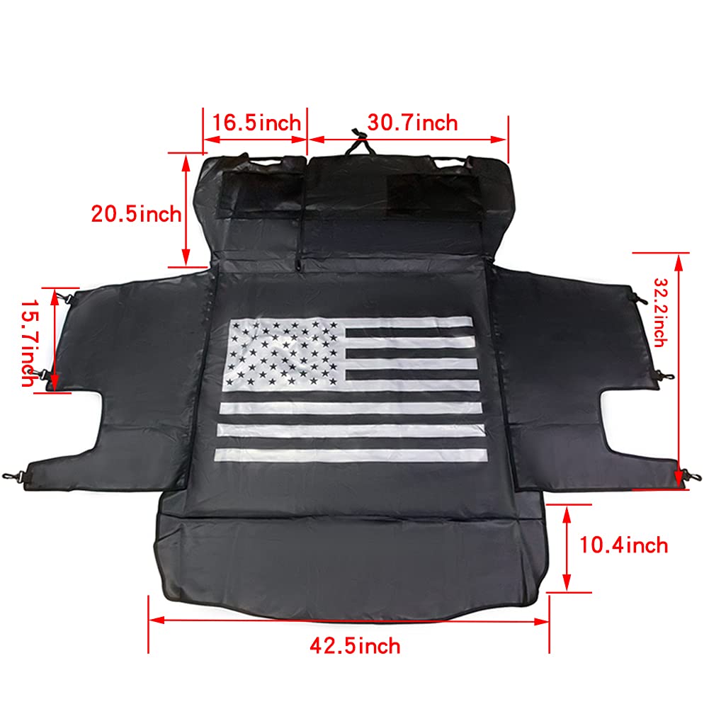 Bestaoo Dog Cargo Liner For Jeep, Waterproof Pet Dog Trunk Cargo Liner For 2007-2025 Jeep Wrangler Jk Jl 4-Door, Heavy Duty Oxfo
