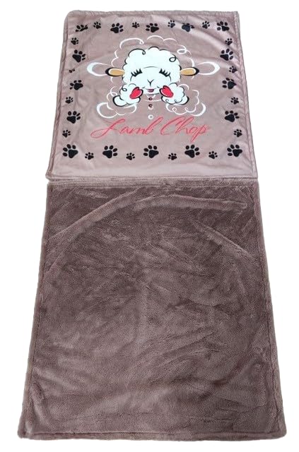 Multipet Fluffy Fleece Lamb Chop Blanket for Dogs - Multicolor 36x36 Inches, Soft Pet Throw for Cozy Comfort