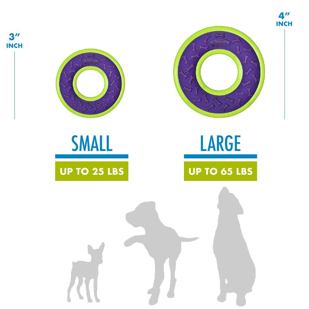 Hero Fetch Ring Dog Toy - Blue, Floats & Squeaks, Durable Outdoor Play for Dogs