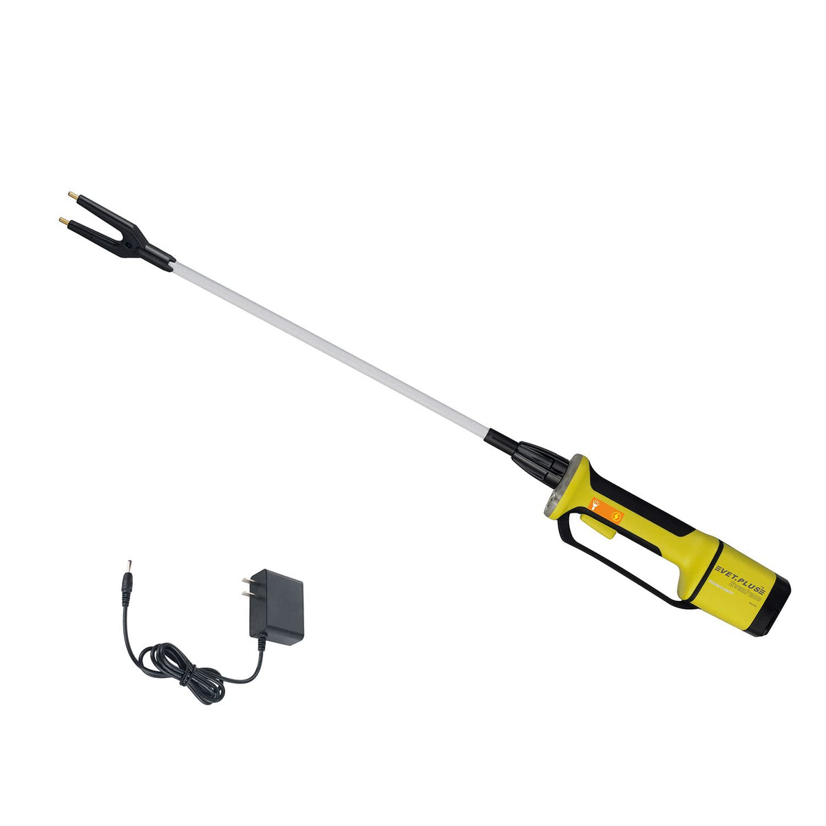 Vetplus Rechargeable Livestock Prod For Cattle, Cow, Hog, Goat, And Sheep. With Led Torch Light, Equipped With 23“ Flexible Shaft. (Total 33 Inch)