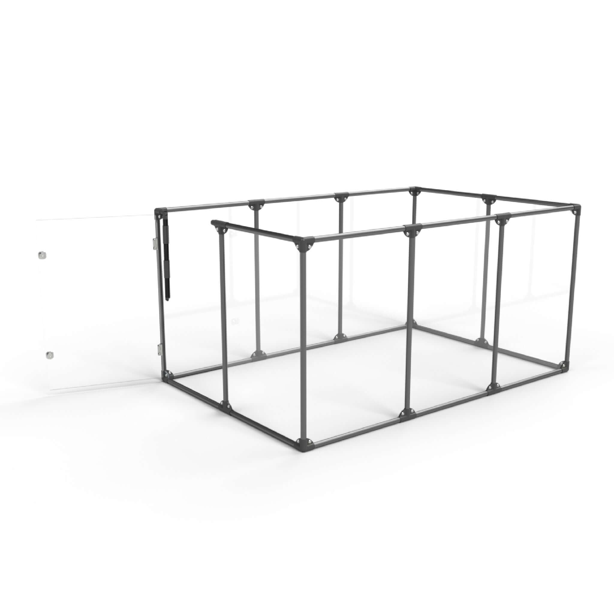Clearly Loved Pets 36 Tall Large Lucidium Pet Pen, Gunmetal