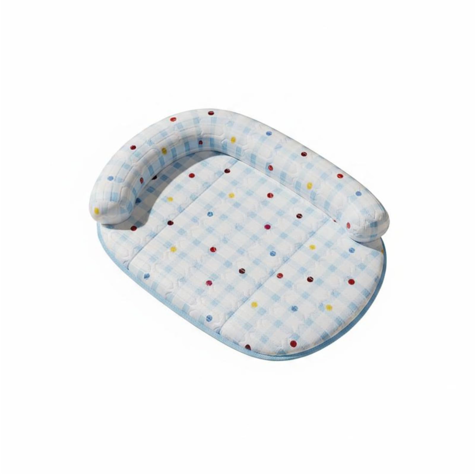 Merishopp Ice Silk Cooling Mat YearRound Cooling Dog Bed Breathable Small Dog Bed for Young Dogs, Summer, Hot Weather, Plaid Do