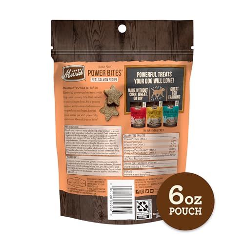 Merrick Power Bites Dog Treats, Real Salmon Recipe - 6 oz. Bag