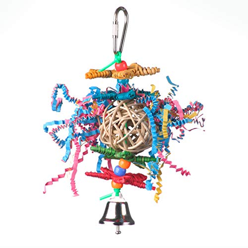 Super Bird Creations Sb541 Crinkle Crinkle Little Star Bird Toy - Small Bird Size, Parrotlets, Cockatiels, Lovebirds - Foraging & Chew Toy - Stimulating Bird Toy For Enrichment - 6' X 2'