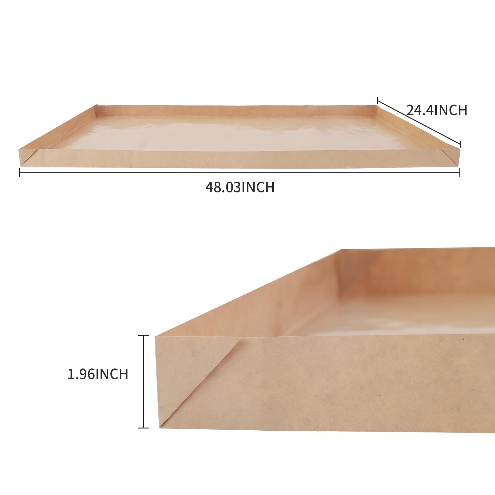 Disposable Guinea Pig Cage Liners, 48'' X24 Large Liner Bag For Guinea Pig Cage Bottom, Water-Resistant Kraft Paper (4Pack)