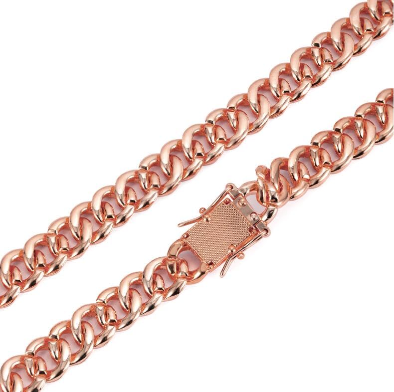 Haoyueer Dog Chain Collar Diamond Cuban Link Dog Collar 13Mm Wide Dog Necklace Metal Cat Chain Pet Crystal Collar Jewelry Access