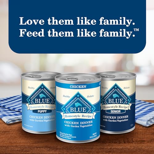 Blue Buffalo Homestyle Recipe Adult Wet Dog Food, Made with Natural Ingredients, Beef Dinner With Garden Vegetables, 12.5-oz Can