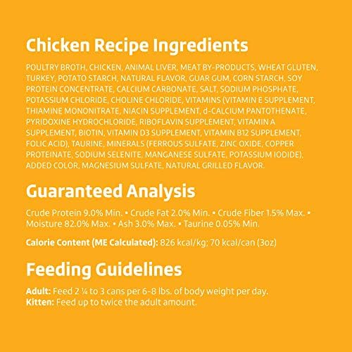 Amazon Brand - Wonder Bound Gourmet Wet Cat Food in Gravy Variety Pack (Turkey, Chicken, Beef), Poultry, Made in USA, 3 Ounce (P