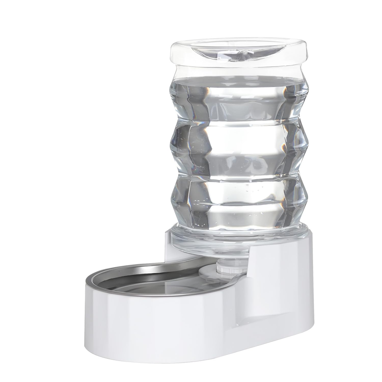 Sfozstra 6L Automatic Pet Waterer, 100% BPA Free, Stainless Steel Gravity Feeder, Convenient Drinking Water Dispenser Designed f