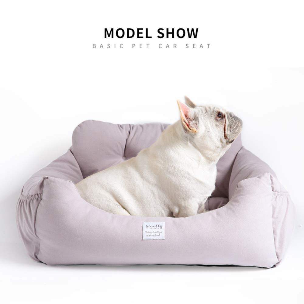 Aidou Dog Car Seat, Dog Booster Seat For Small Medium Large Dogs Cats,Pet Travel Booster Seat, Dog Safety Car Seat With Storage,Dog Car Bed Dual-Use For Car And Home (Midium Grey)