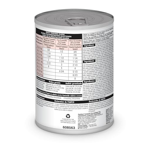 Hills Science Diet Sensitive Stomach & Skin, Puppy, Stomach & Skin Sensitivity Support, Wet Dog Food, Salmon & Vegetable Stew,