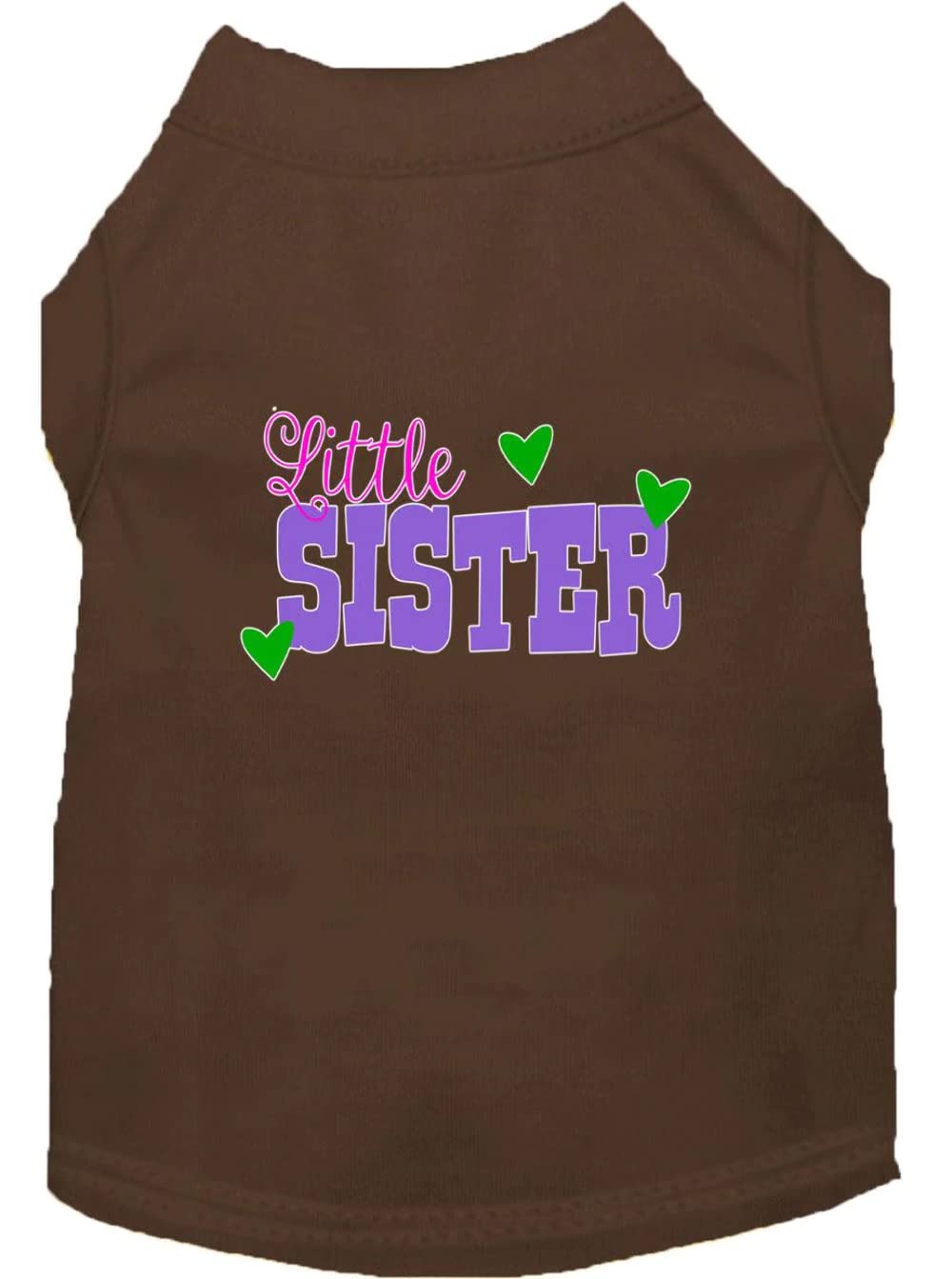 Pet Dog & Cat Shirt Screen Printed, &quot;Little Sister&quot; Blue MD (6-10 lbs.)