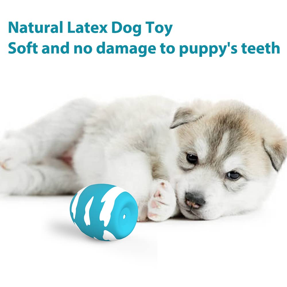 Dog Squeaky Toy, Latex Bouncy Egg Balls With Squeaker For Puppy Small Pet Dogs, Soft Rubber Sound Toys For Interactive Fetch Pla