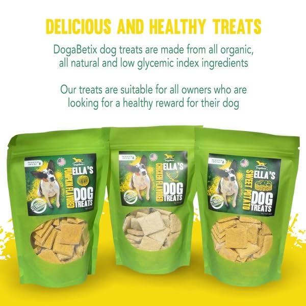DogaBetix Ellas Diabetic Dog Treats New! XL Save $$! 1 lb (16 oz) Chicken Flavored -Vet Approved - Made in USA by Owners of Dia