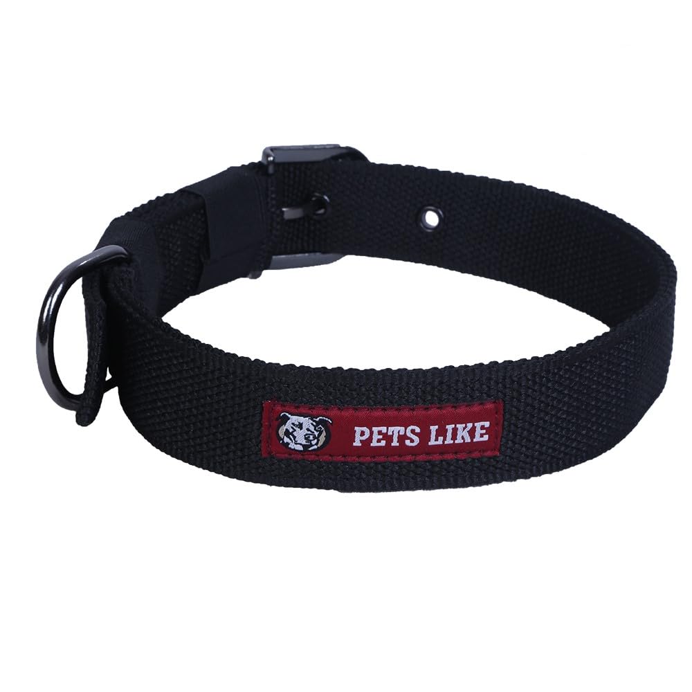 Pets Like Prefect Creation Dog Polyester Collar Black(32Mm)
