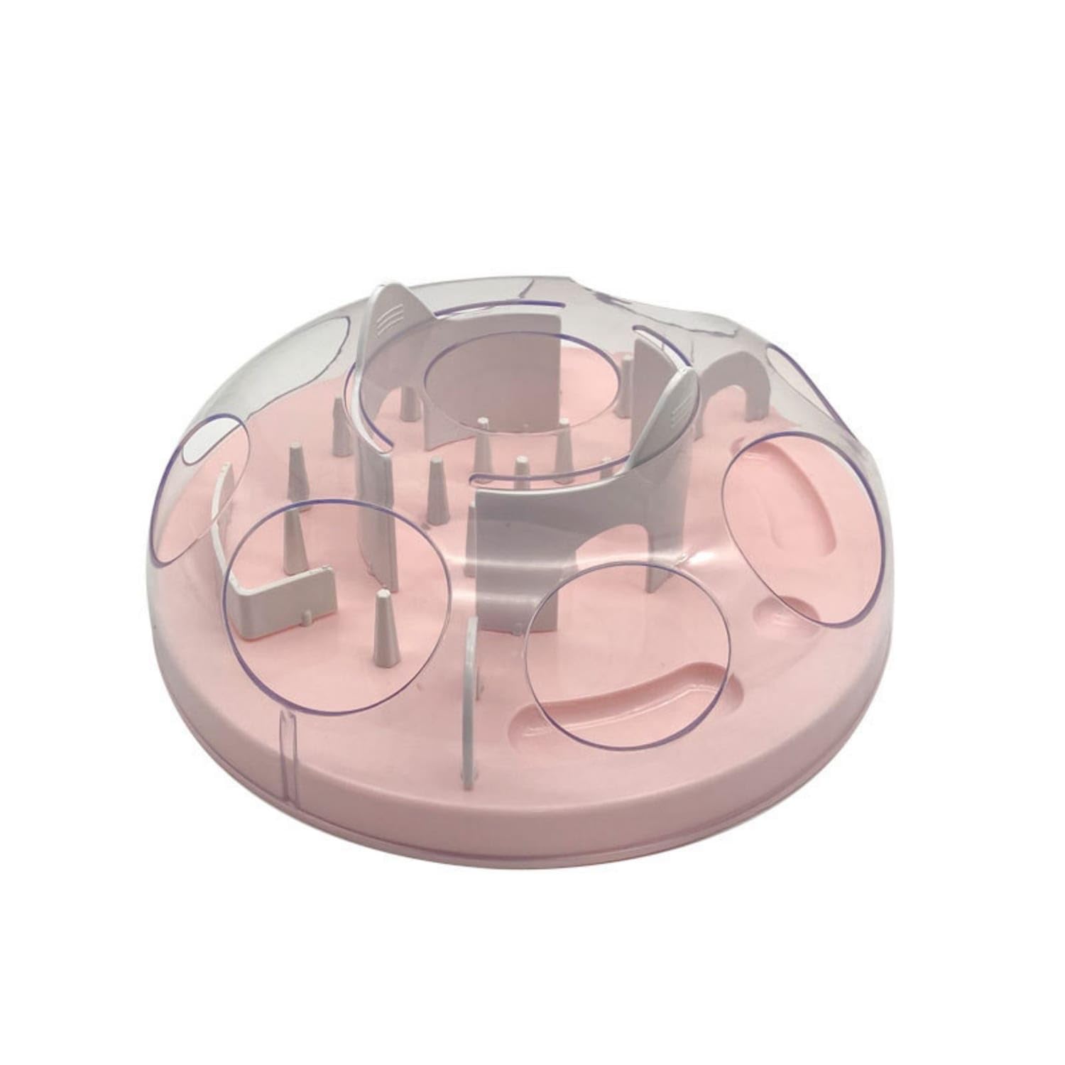 Zoomella Interactive Slow Feeder Cat Bowl Enrichment Cat Puzzle Feeder Adjustable Slow Feeding Bowl Detachable For Cats, Indoor