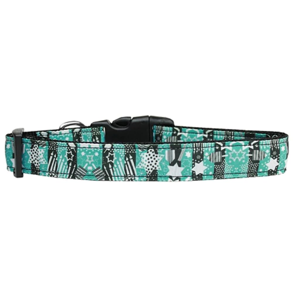 Pet Dog & Cat Nylon Collar or Leash, &quot;Hanukkah Festival Of Lights&quot; MD Narrow Collar