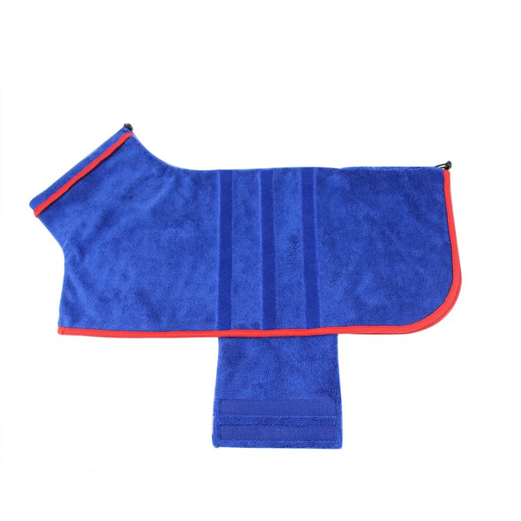 Dog Drying Coat Bathrobe Towel,Microfibre Material Fast Drying Super Absorbent Dog Bath Robe, Pet Quick Drying Moisture Absorbin