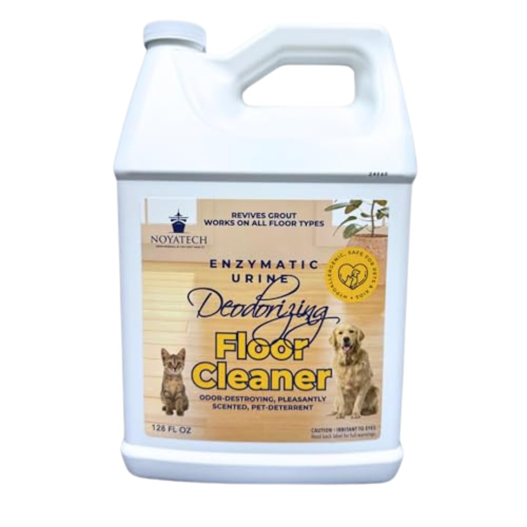 Noyatech Pet Floor Cleaner - Enzyme-Powered Degreaser For Urine, Odor & Grime | Safe For Tile, Vinyl, Grout & Hardwood | Residue