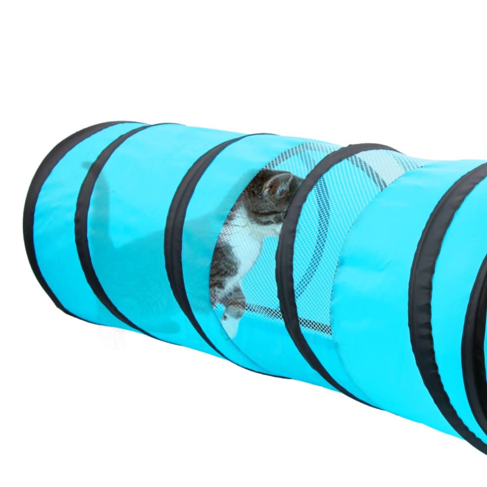 Pawise Cat Tunnel,Interactive Cat Toy,Pop Up Collapsible Cat Tunnels For Indoor Cats With Foldable Cat Cube (Tunnel Cube)