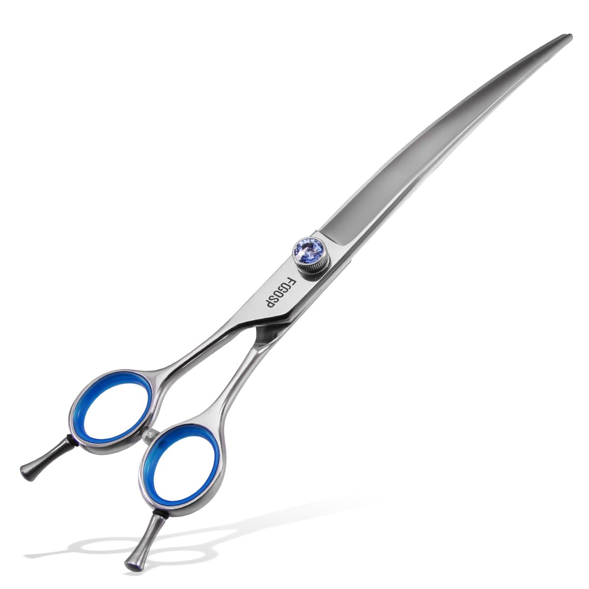 Left Handed Curved Dog Grooming Scissors 7.5 Inch Professional Shears For Poodle Large Pet 30 Degree Japanese 440C Super Sharp