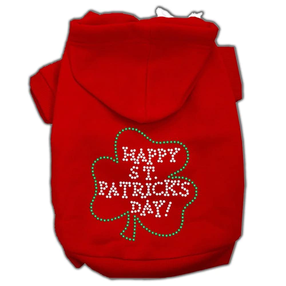 Mirage Pet Products Happy St. Patrick'S Day Hoodies, Grey, X-Large/Size 16