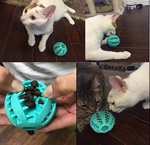 Sunglow 2 Pack Dog Toy Ball - Nontoxic Bite Resistant Teething Toys for Small/Medium/Large Dog and Puppy Cat, Dog Pet Food Treat
