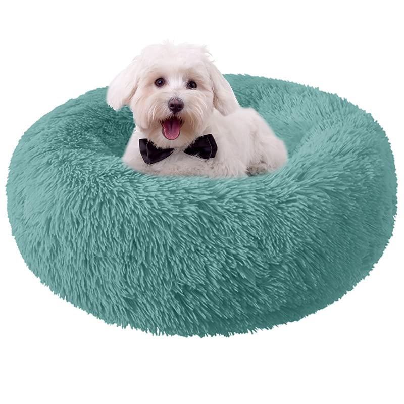 Dog Bed For Small Medium Large Dogs, 24 Inch Calming Dogs Bed, Washable-Round Cozy Soft Pet Bed For Puppy And Kitten With Slip-Resistant Bottom