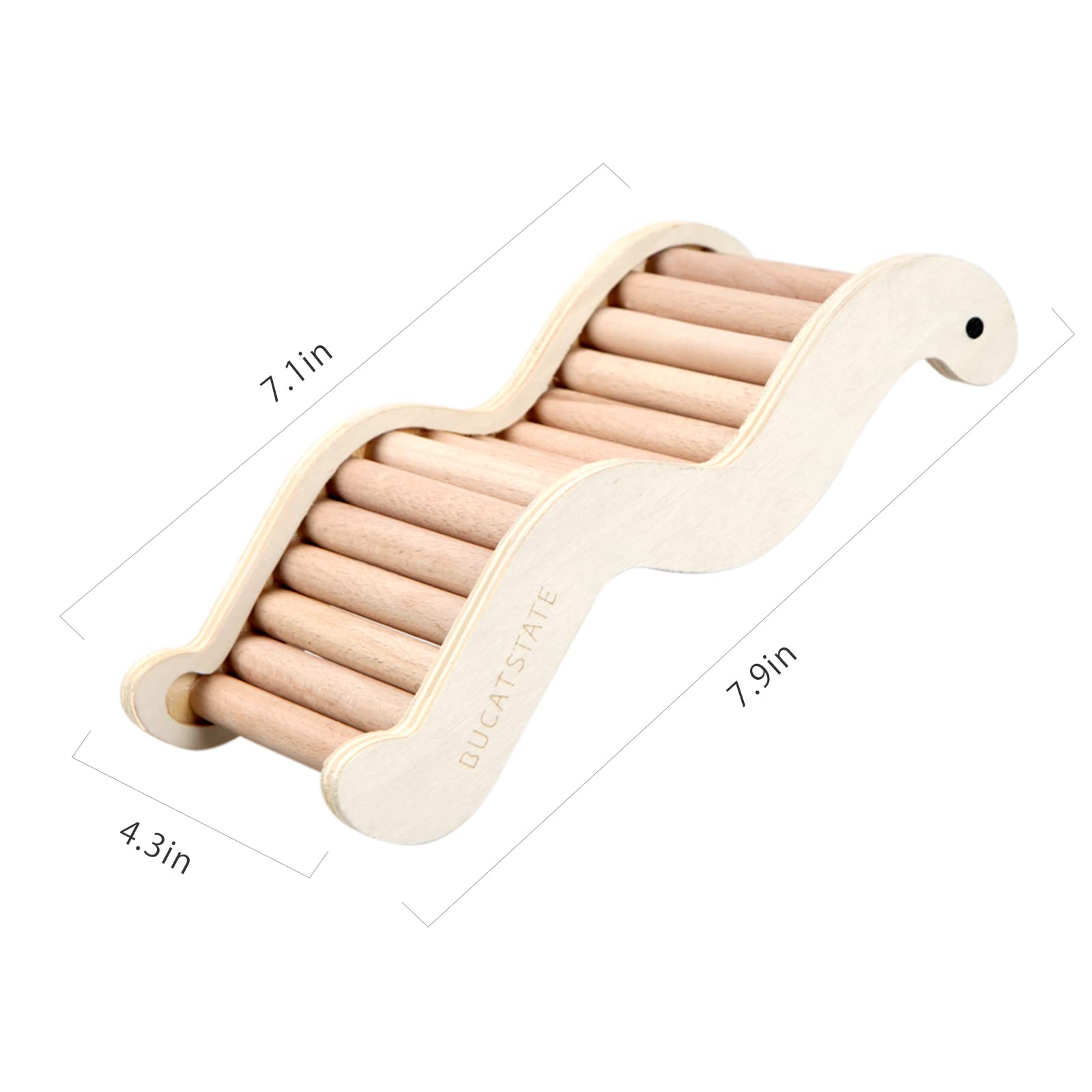 Bucatstate Hamster Climbing Ladder, Wooden Climbing Toy And Bridge Cage Decor For Hamsters Gerbils Mice And Small Animals (Snake Pattern)
