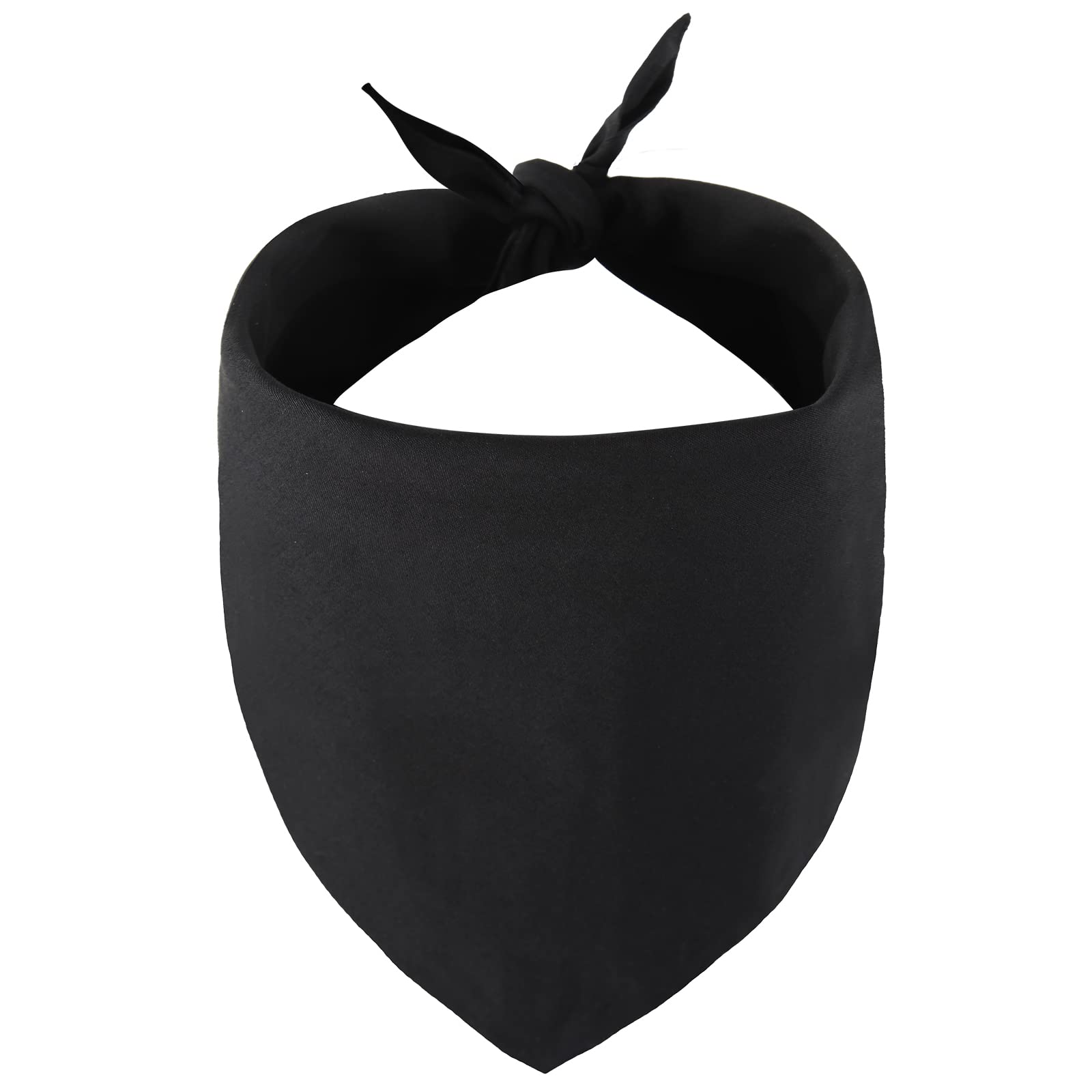 Gofshy Sublimation Blank Dog Bandanas, Diy Solid White Or Black Triangle Scarf Premium Cotton Diy Handkerchief/Bib, Personalized Design Birthday/Party Fun Idea Engagement Gift (Black-1Pcs, Medium)