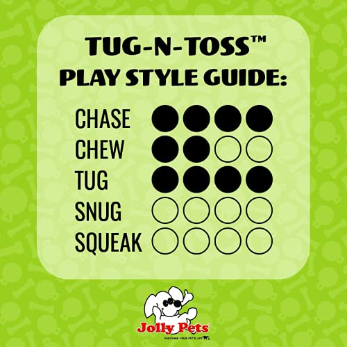 Jolly Pets Tug-N-Toss - Heavy Duty Chew Ball W/ Handle (Orange, 8')
