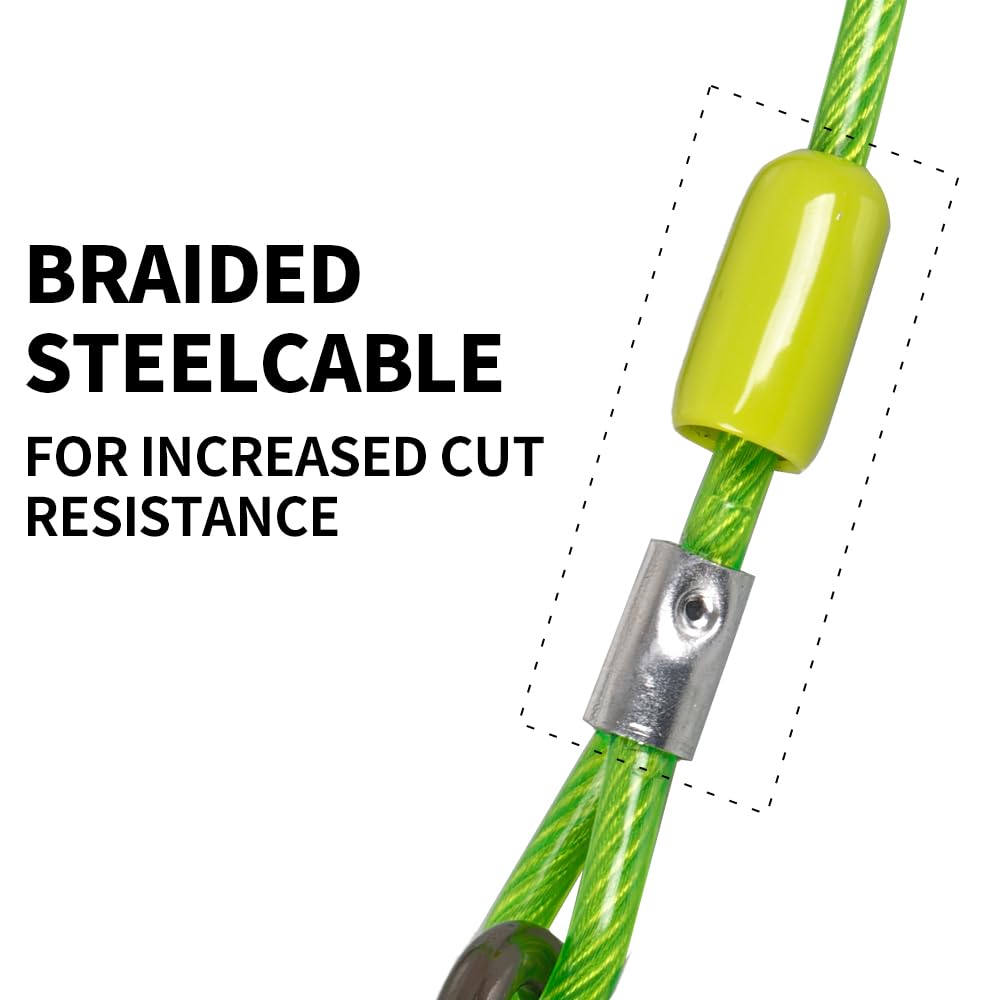 Cwlovys Dog tie Out Cable, 10/20/25/30/50/70/100 feet, Suitable for Dogs up to 350 pounds, Dog Cable with Swivel Buckle, Lightwe