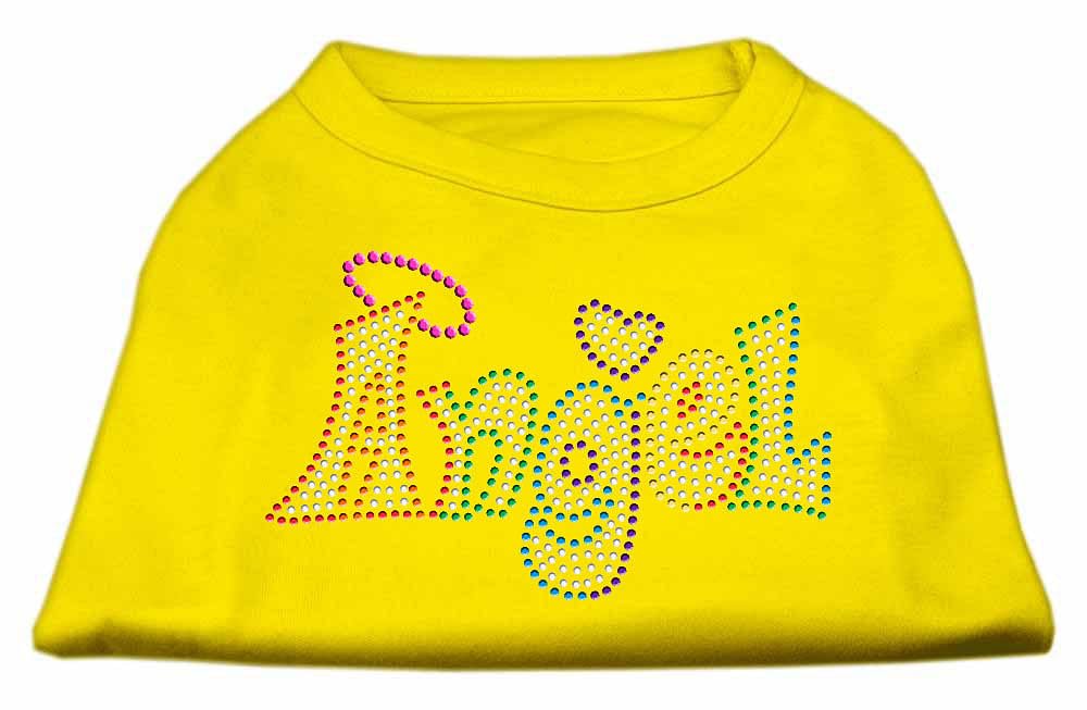 Mirage Pet Products 18' Technicolor Angel Rhinestone Pet Shirt, Xx-Large, Yellow